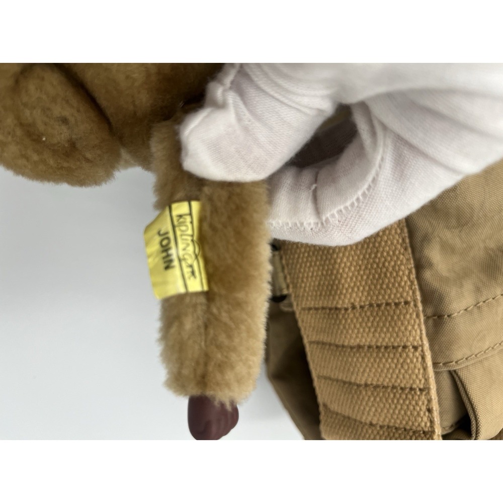 Vintage Kipling Messenger Bag Khaki Tan Nylon Crossbody  y2k Monkey Charm EUC - Picture 9 of 15